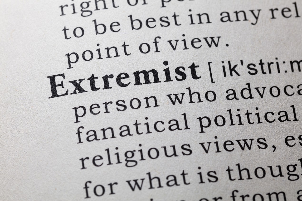 Dictionary Image of the definition of Extremist