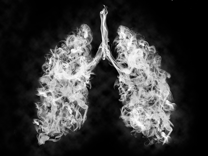 Lungs made out of vape smoke