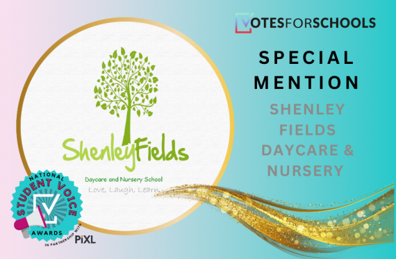 Special mention certificate to Shenley Fields Daycare