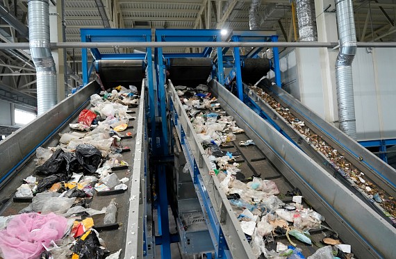 rubbish being processed