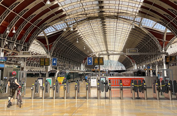 empty train station during strike action