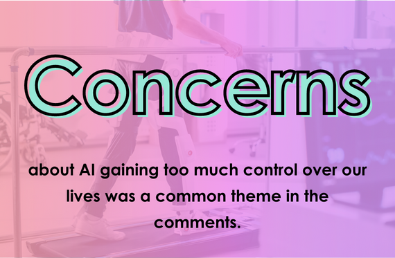 Concerns about AI gaining too much control over our lives was a common theme in the comments.